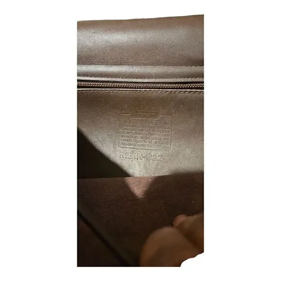 Coach Unisex Brown Leather Adjustable Shoulder Strap Flap Closure Messenger Bag - Picture 12 of 14